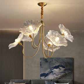 Lustre en Verre Lotus - Élégance Contemporaine et Atmosphère Chaleureuse