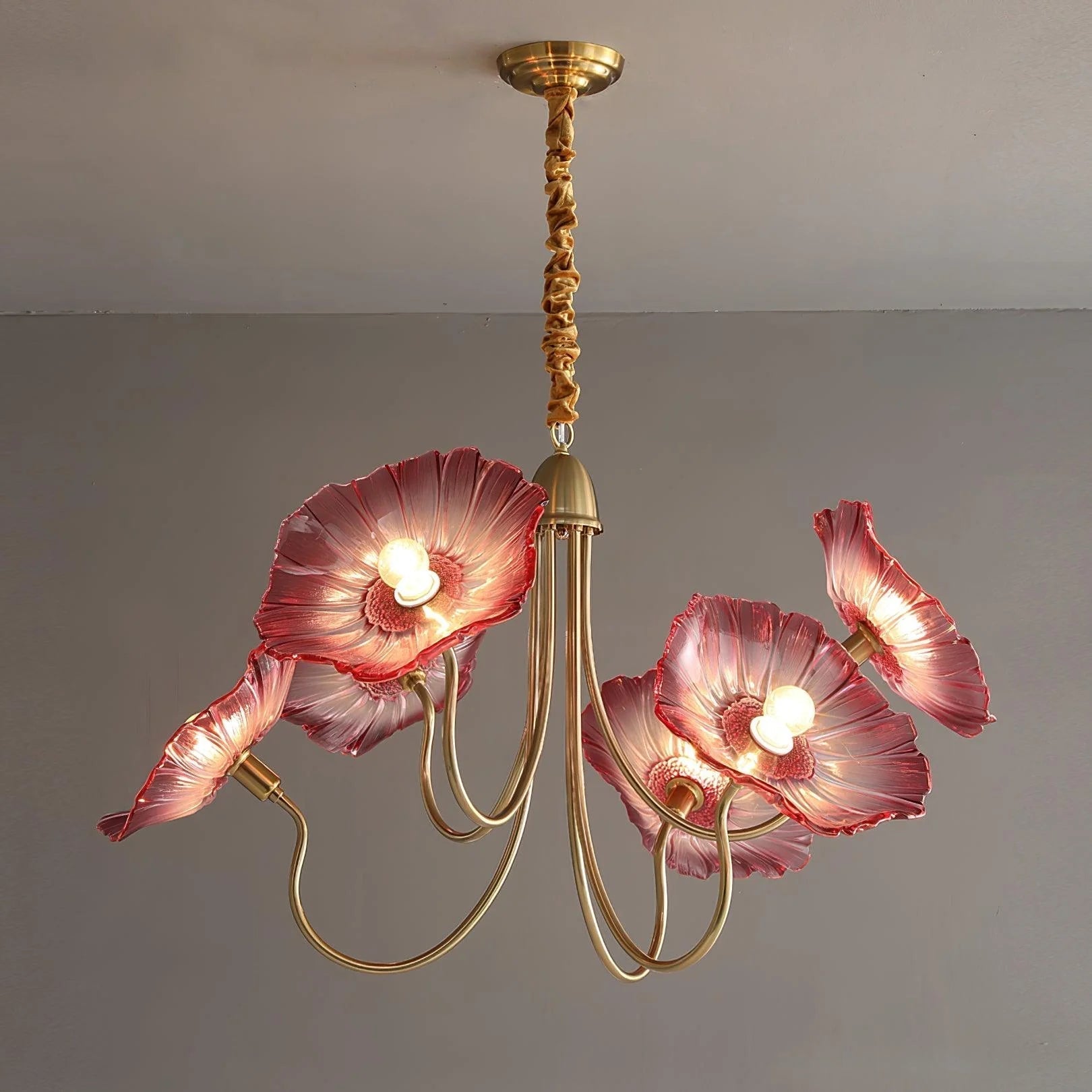 Lustre en Verre Lotus - Élégance Contemporaine et Atmosphère Chaleureuse