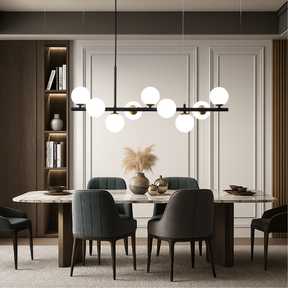 Luminaire Suspendu Noir pour Salle à Manger - Design Contemporain et Éclairage Réglable