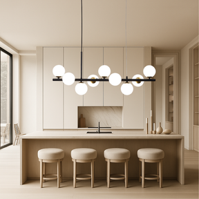 Luminaire Suspendu Noir pour Salle à Manger - Design Contemporain et Éclairage Réglable