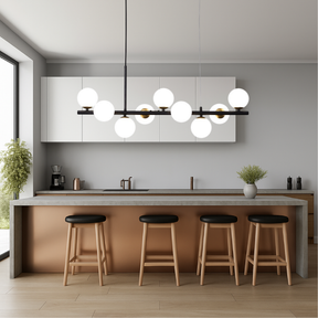 Luminaire Suspendu Noir pour Salle à Manger - Design Contemporain et Éclairage Réglable