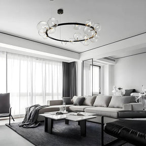 Lustre Anneau Moderne pour Salle à Manger - Éclairage Atmosphérique et Raffiné