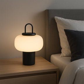 Lampe de Table Scandinave - Design Élégant en Verre et Métal