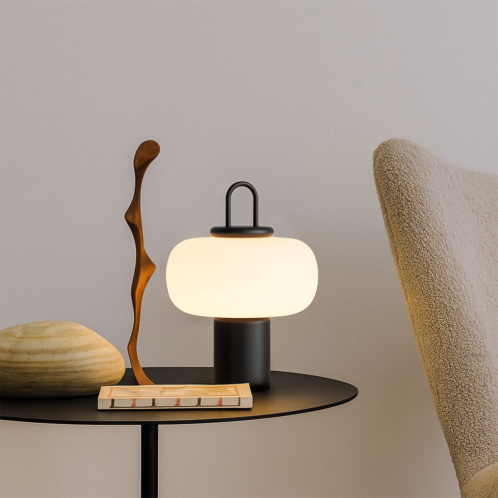 Lampe de Table Scandinave - Design Élégant en Verre et Métal