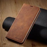 Étui en Cuir Magnétique pour Smartphone - Protection Élégante et Durable