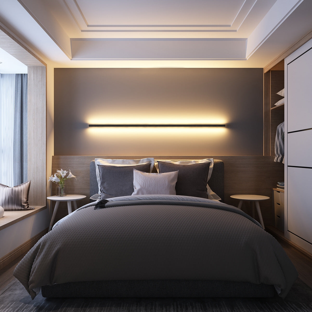 Applique Murale LED Minimaliste - Lumière Chaude Dimmable et Élégante