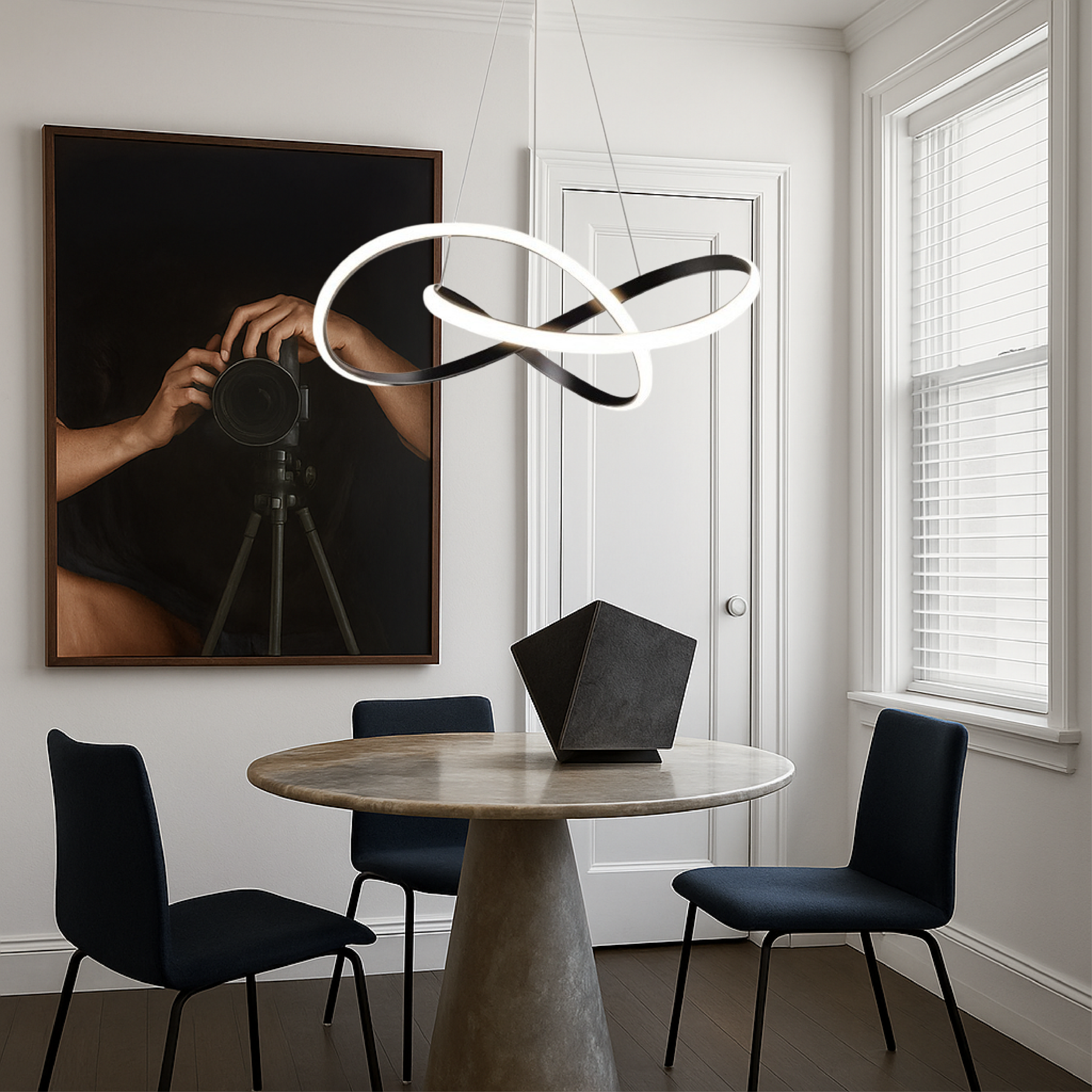 Lampe Suspendue LED Moderne - Design Élégant et Réglable pour Salle à Manger