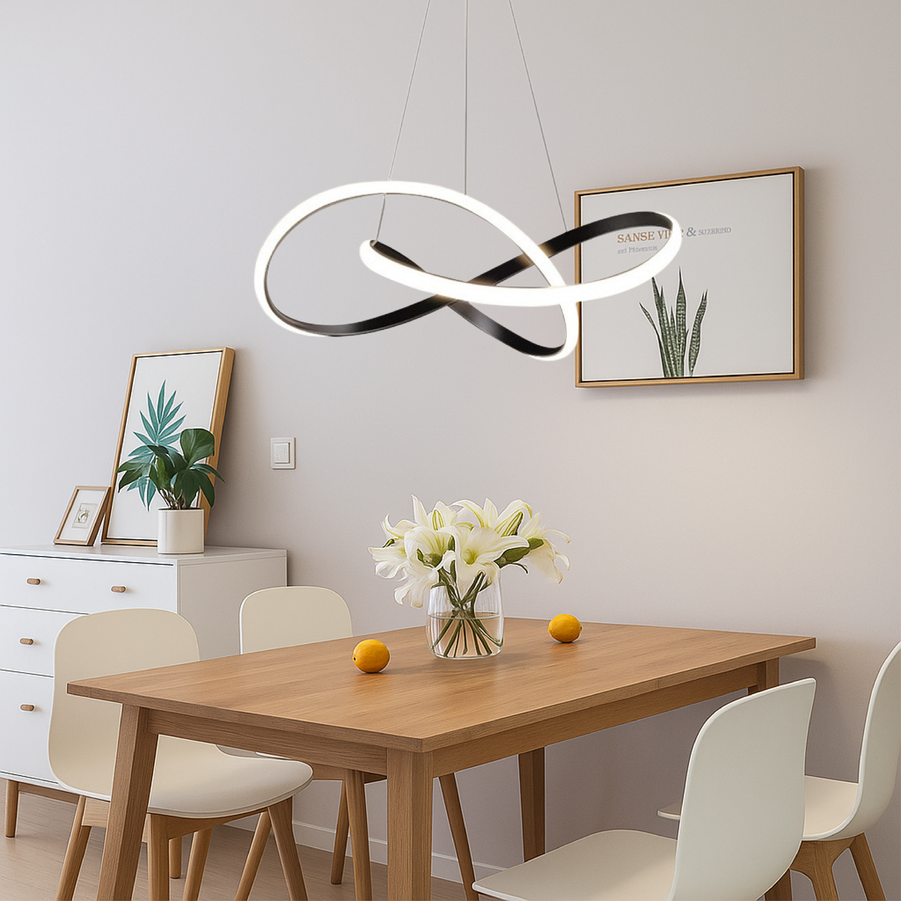 Lampe Suspendue LED Moderne - Design Élégant et Réglable pour Salle à Manger
