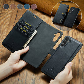Étui en Cuir pour Samsung Galaxy - Protection Élégante et Pratique 2-en-1
