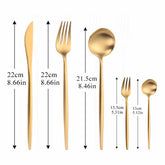 Couverts Modernes en Acier Inoxydable - Design Élégant et Durable pour Dîner
