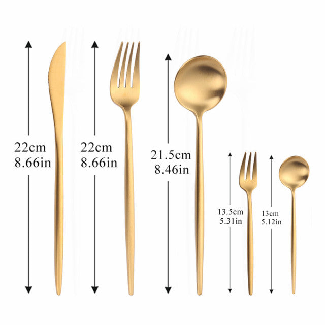 Couverts Modernes en Acier Inoxydable - Design Élégant et Durable pour Dîner