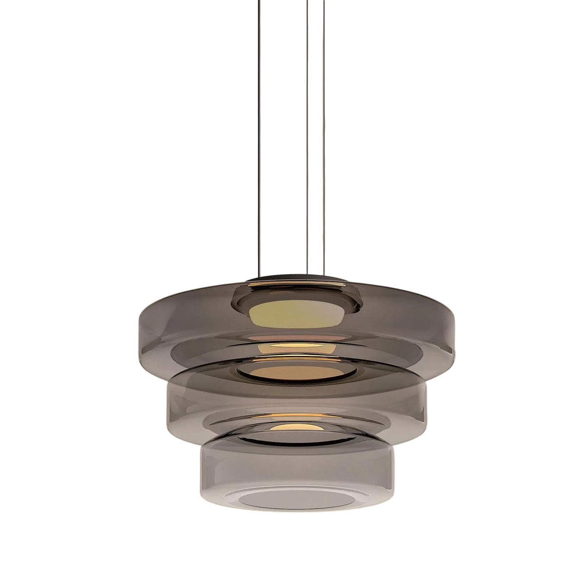 Lampe Suspendue en Verre Danois - Design Bauhaus Élégant et Réglable