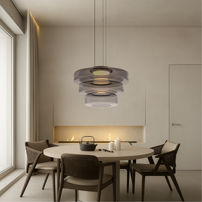 Lampe Suspendue en Verre Danois - Design Bauhaus Élégant et Réglable