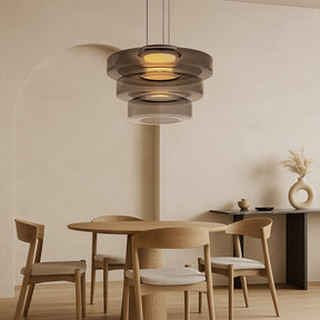 Lampe Suspendue en Verre Danois - Design Bauhaus Élégant et Réglable