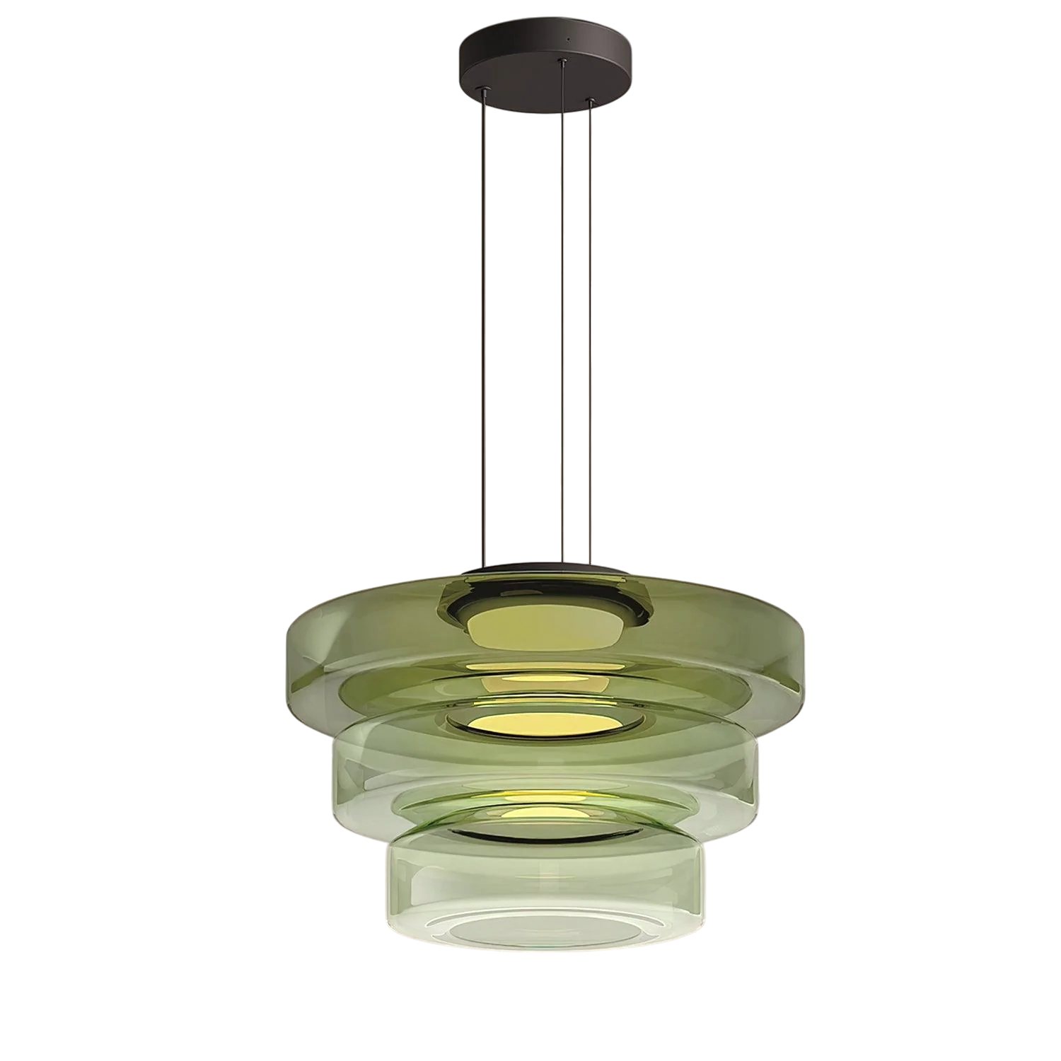 Lampe Suspendue en Verre Danois - Design Bauhaus Élégant et Réglable