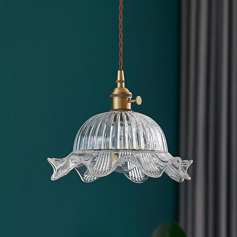 Lampe Suspendue Vintage en Verre - Élégance Scandinave et Chaleur Ambiante