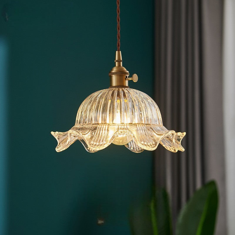 Lampe Suspendue Vintage en Verre - Élégance Scandinave et Chaleur Ambiante
