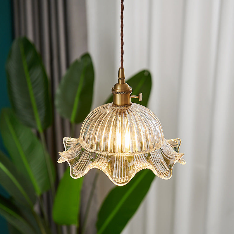Lampe Suspendue Vintage en Verre - Élégance Scandinave et Chaleur Ambiante