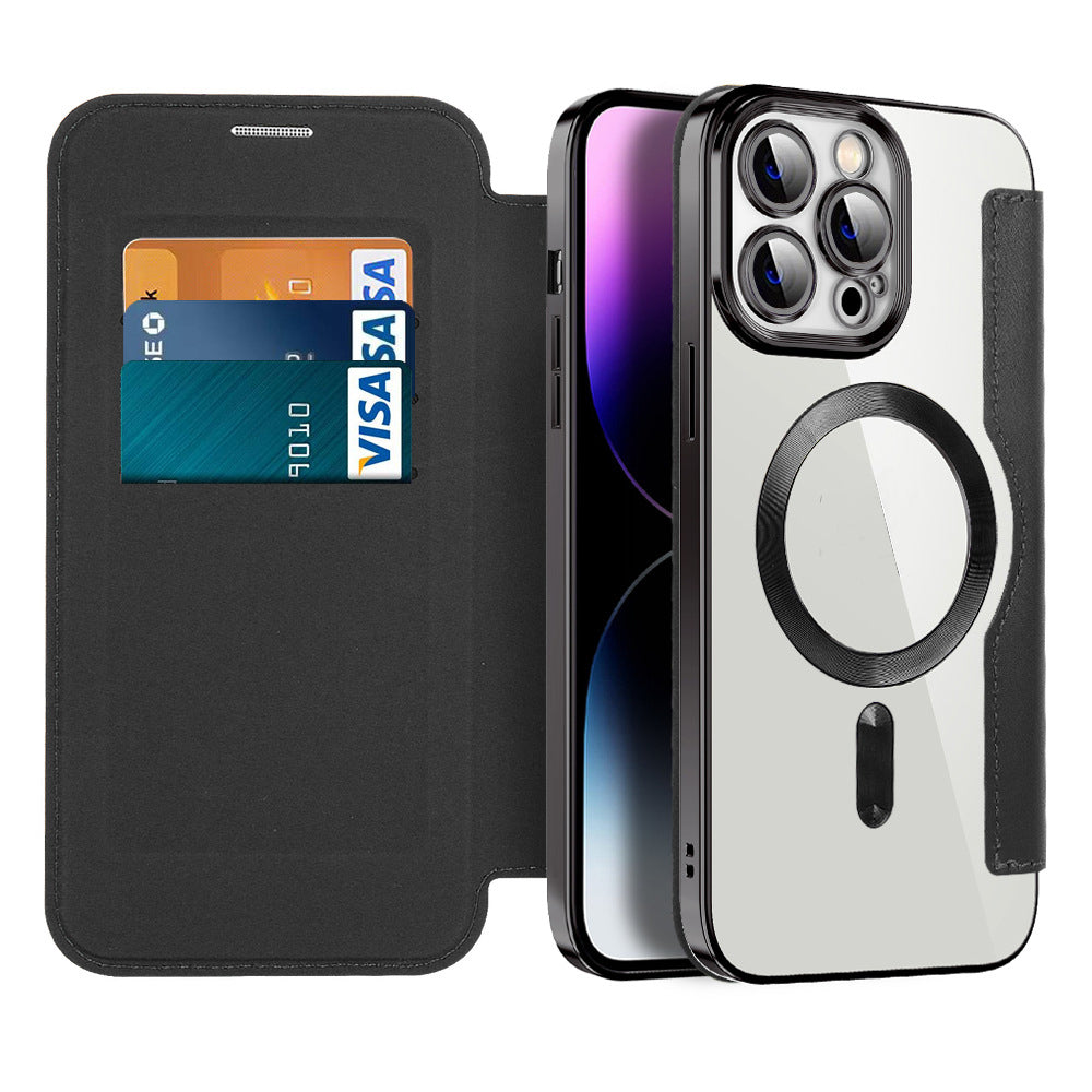 Coque en Cuir Magnétique pour iPhone - Protection Élégante et Fonctionnalité Ultime