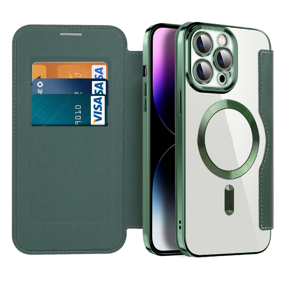Coque en Cuir Magnétique pour iPhone - Protection Élégante et Fonctionnalité Ultime