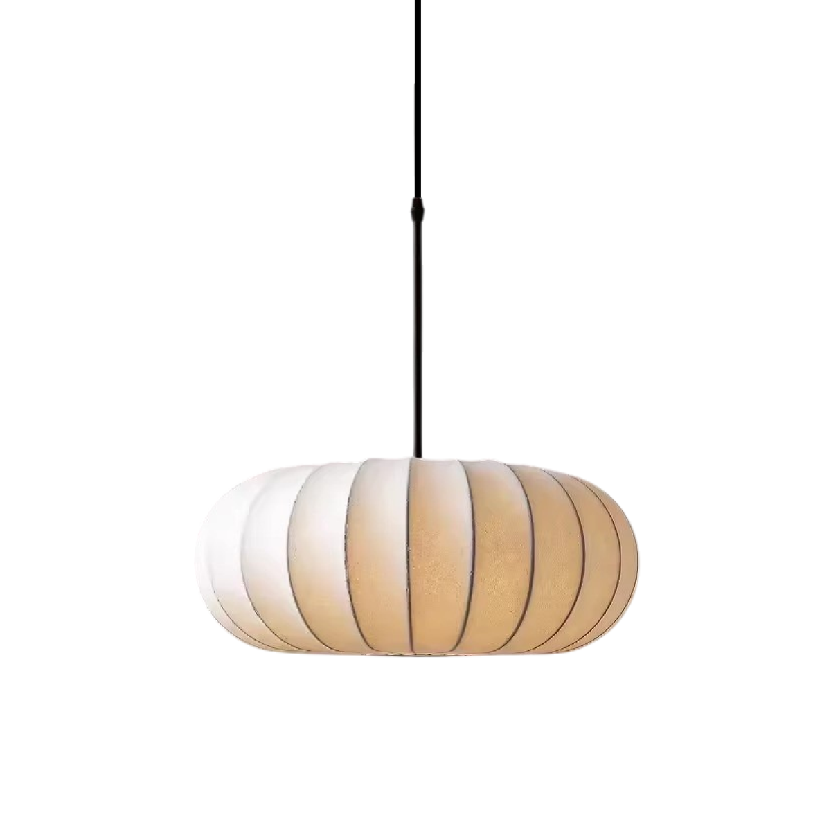 Suspension en Soie Minimaliste - Éclairage Chic et Accueillant pour Votre Espace