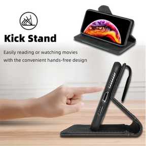 Étui en Cuir Magnétique pour iPhone - Protection Élégante et Rangement Pratique