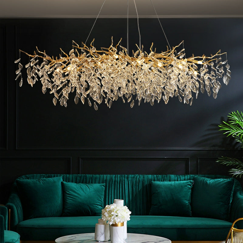 Lustre en Verre Français Élégant - Atmosphère Chaleureuse et Accueillante