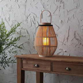 Lampe de Cheminée en Bambou - Design Élégant et Atmosphère Chaleureuse