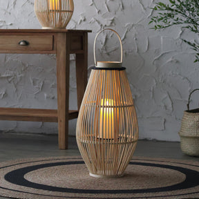 Lampe de Cheminée en Bambou - Design Élégant et Atmosphère Chaleureuse