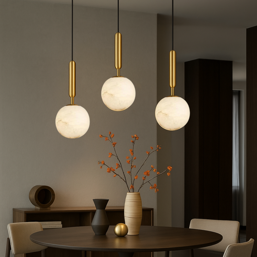 Lampe Pendante Moderne en Albâtre - Ambiance Chaleureuse et Élégante