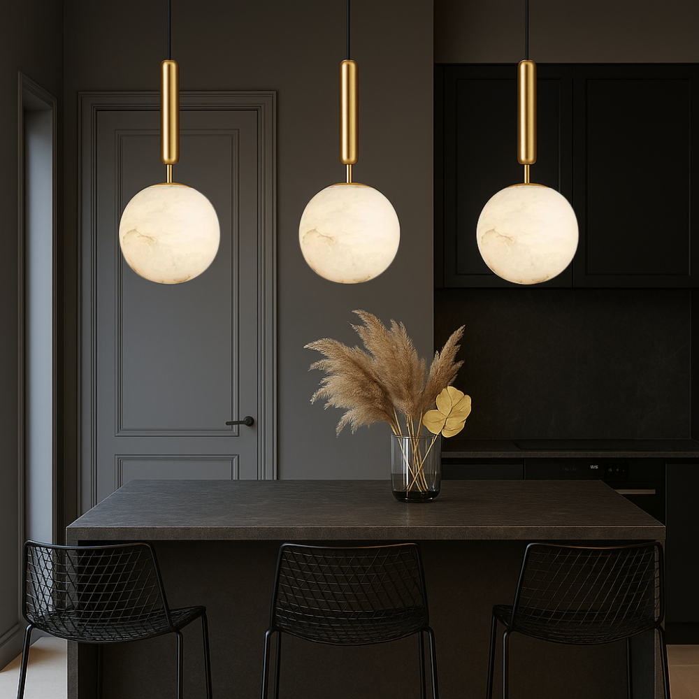 Lampe Pendante Moderne en Albâtre - Ambiance Chaleureuse et Élégante