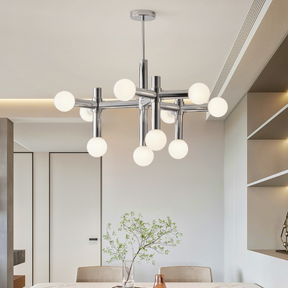 Lustre Bauhaus en Métal - Design Géométrique et Éclairage LED