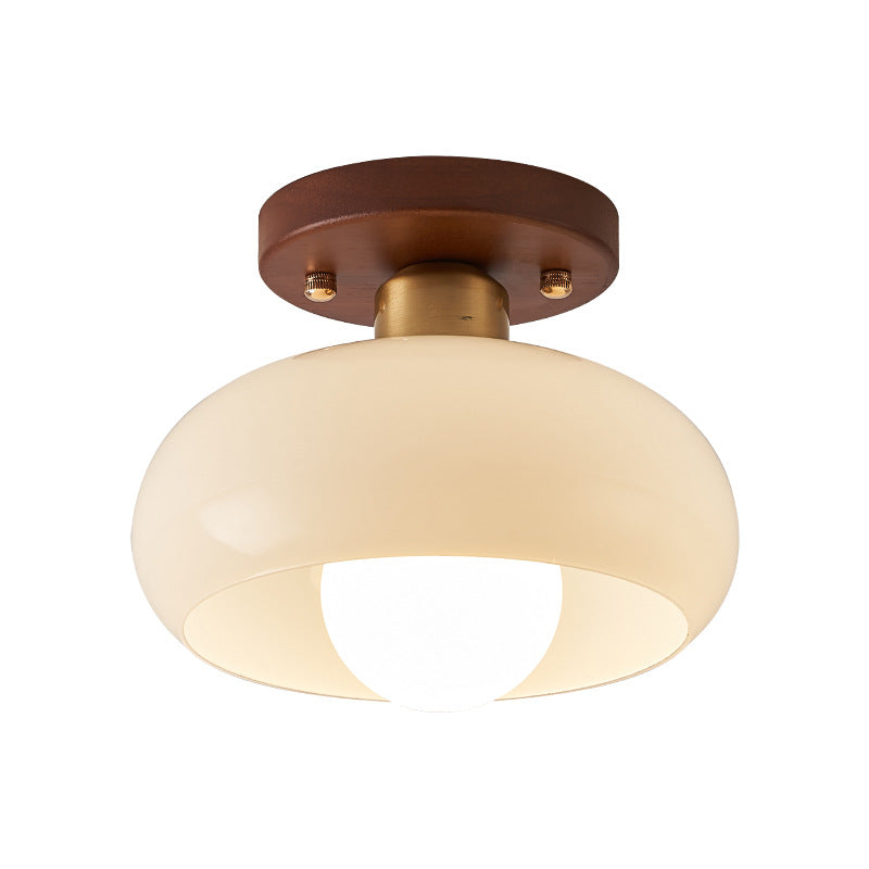 Lampe de Plafond en Bois Crème - Élégante et Contemporaine pour Intérieurs