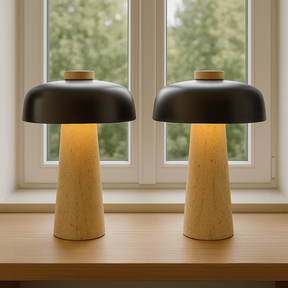 Lampe de Table en Travertin - Design Contemporain et Accueillant