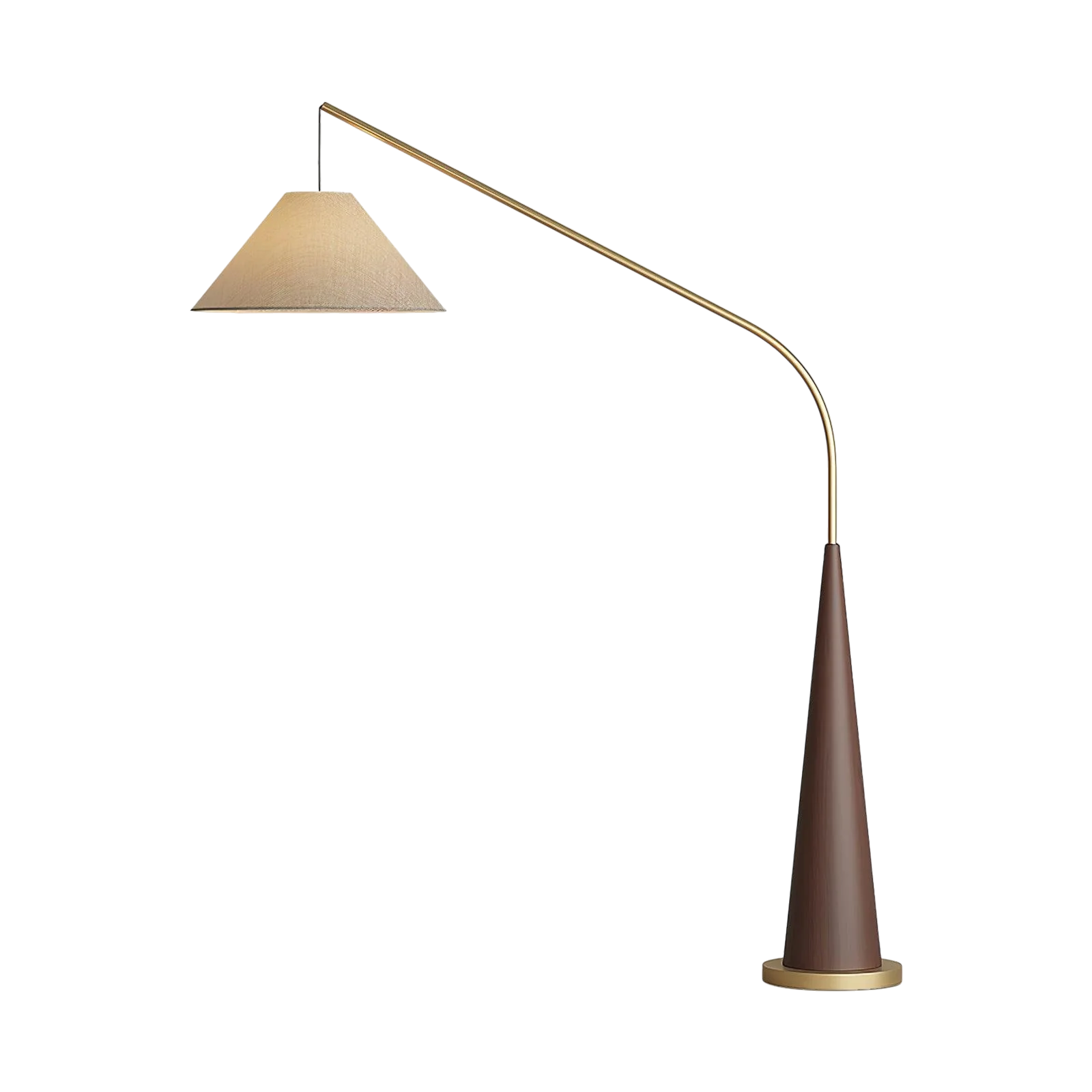 Lampe sur Pied en Bois Vintage - Design Arc Élégant et Accueillant