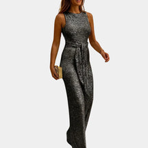 Jumpsuit en Paillettes Noir pour Femmes - Élégance et Confort pour Fête