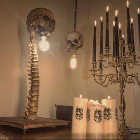 Lampe Crâne LED Gothique - Ambiance Sombre et Effrayante