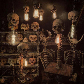 Lampe Crâne LED Gothique - Ambiance Sombre et Effrayante