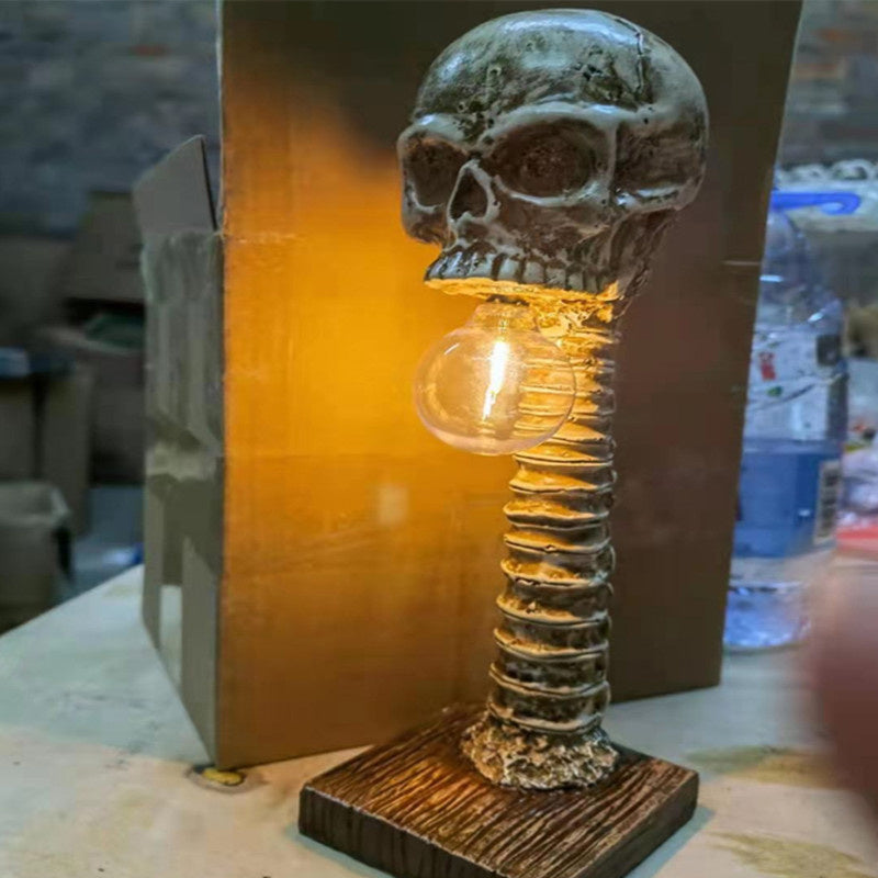 Lampe Crâne LED Gothique - Ambiance Sombre et Effrayante