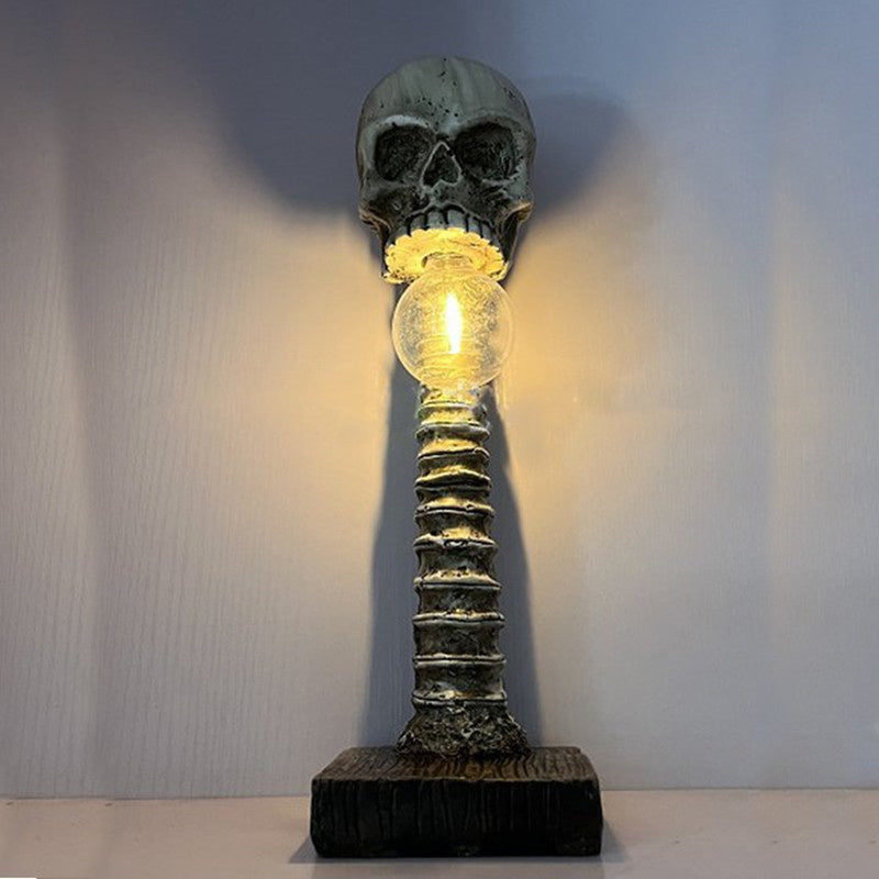Lampe Crâne LED Gothique - Ambiance Sombre et Effrayante