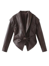 Manteau d'Hiver Élégant pour Femme - Ceinture à Nouer et Look Flatteur