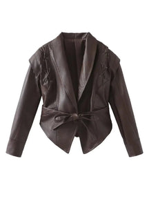 Manteau d'Hiver Élégant pour Femme - Ceinture à Nouer et Look Flatteur