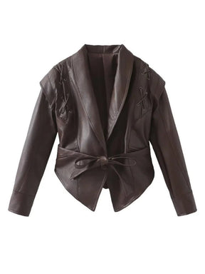 Manteau d'Hiver Élégant pour Femme - Ceinture à Nouer et Look Flatteur