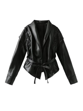 Manteau d'Hiver Élégant pour Femme - Ceinture à Nouer et Look Flatteur