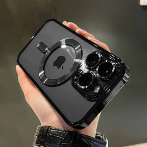 Coque Magnétique Plaquée Or pour iPhone - Design Résistant aux Rayures et Luxueux