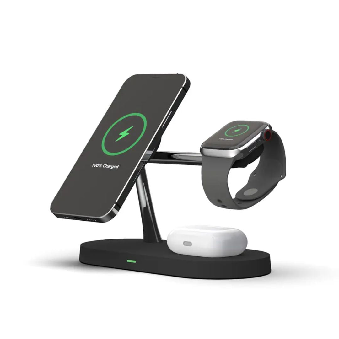 Chargeur Sans Fil 3-en-1 pour Appareils - Charge Rapide et Design Élégant