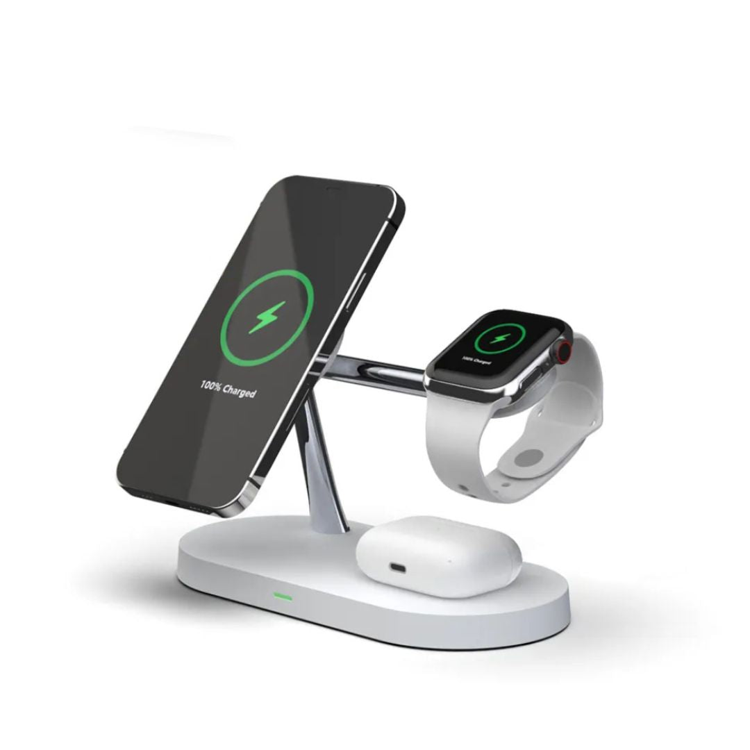 Chargeur Sans Fil 3-en-1 pour Appareils - Charge Rapide et Design Élégant