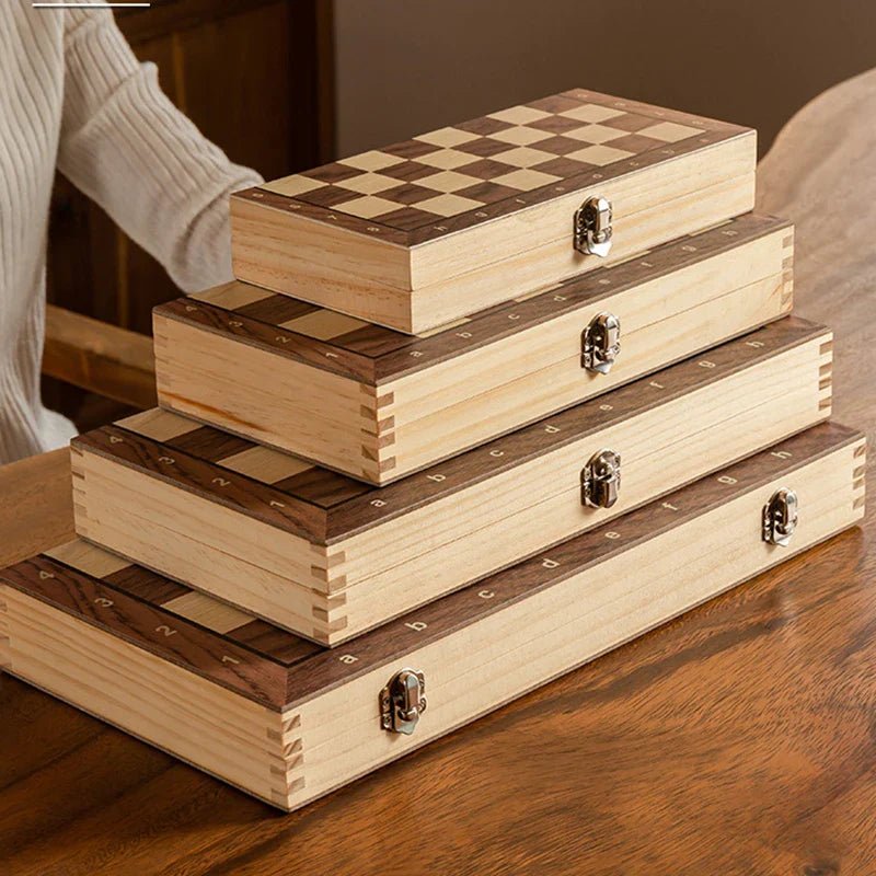 Jeu d'échecs Magnétique en Bois | Portable et Compact pour Voyager