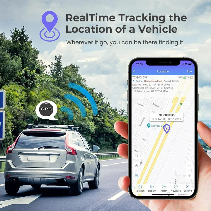 Traceur GPS Magnétique Compact - Suivi en Temps Réel et Autonomie Longue Durée