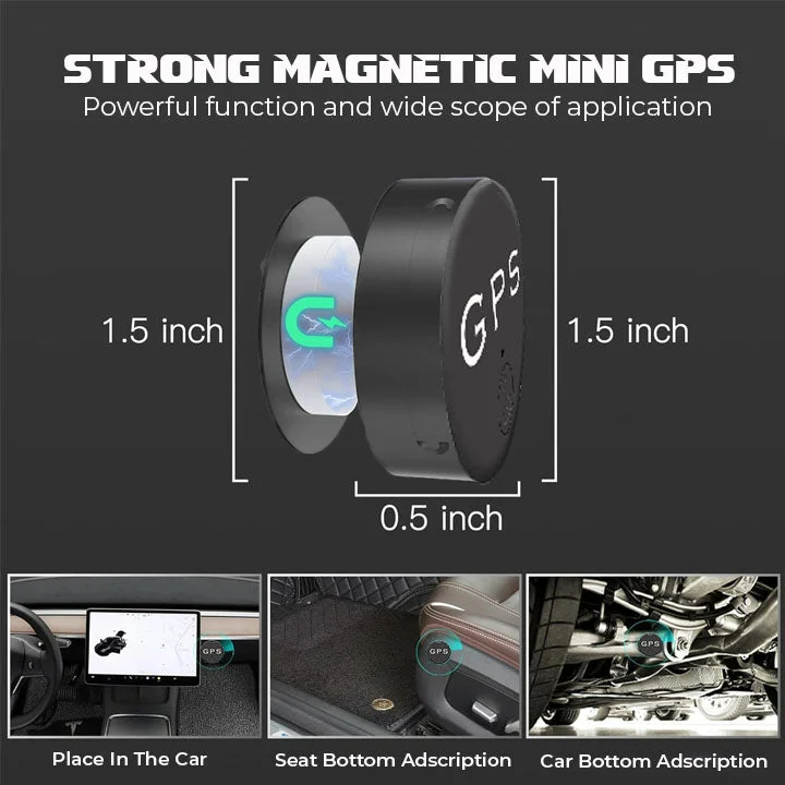Traceur GPS Magnétique Compact - Suivi en Temps Réel et Autonomie Longue Durée